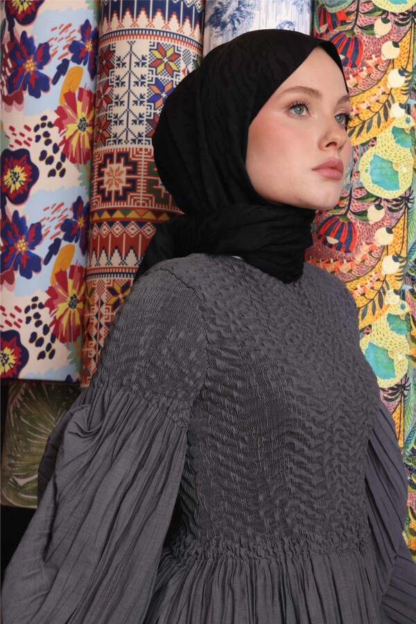 Zebra Desen Şal / Siyah 