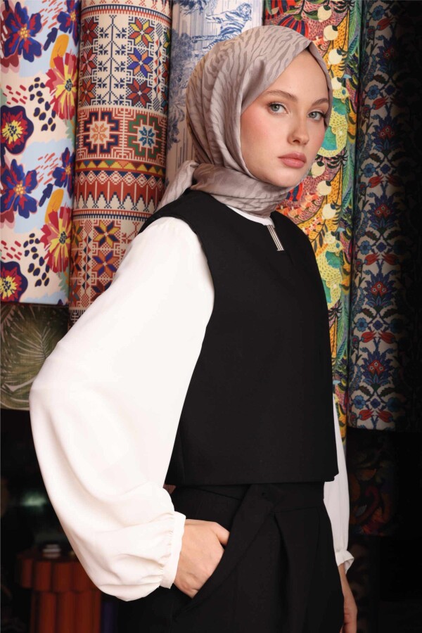 Zebra Desen Şal / Taş 