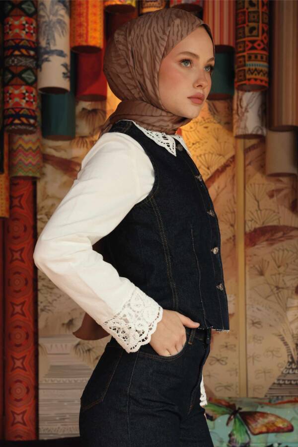Zebra Desen Şal / Yanık Toprak - 3