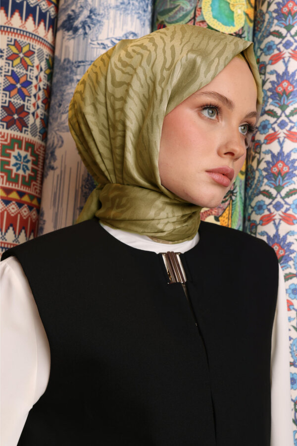 Zebra Desen Şal / Butter Yellow - 