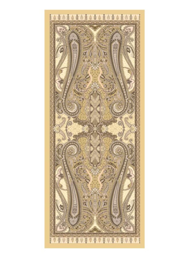 Zencefil Floş Viskon Şal - (1)