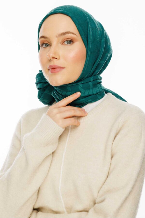 Zincir Desen Pamuk Şal / Yonca - (1)